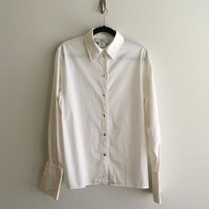 St. John Sport Women’s Classic White Button-Down L